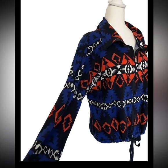 Ralph Lauren R-RL Active Wear Long Sleeve Thermal Zip Up Aztec Pattern Cotton XL - Picture 2 of 6